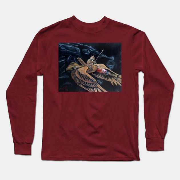 Dreaming of flying with dragons Long Sleeve T-Shirt by Kevin Tickel